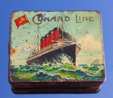CUNARD LINE SELTENE RMS MAURETANIA LUSITANIA C-1906 COPE BROS ZIGARETTENDOSE