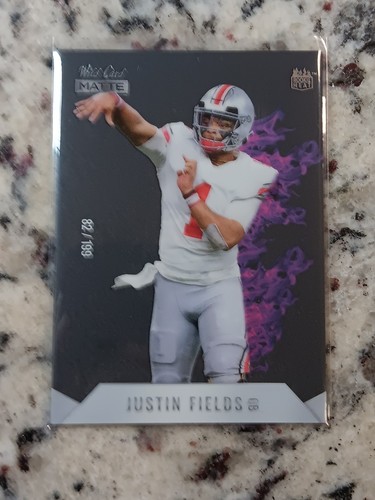 2021 Wild Card Matte JUSTIN FIELDS Rookie RC Purple Heat /199