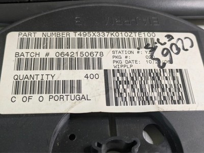 T495X337K010ZTE100 | KEMET Yageo | 330uF 10V SMD Tantalum Capacitor | 10 pcs