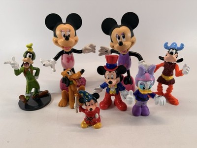 Disney Mickey Minnie Goofy Pluto Daisy Lot 8 Figures Mattel McDonalds