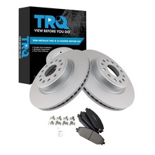 TRQ Front Brake Pad  Rotor Kit Semi-Metallic Premium G-Coated Compatible wit...