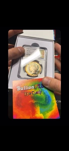 1923 Peace Dollar NGC MS63 Silver $1 Eye Candy Series 1 Coin Monster Toning