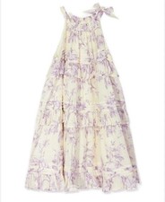 Zimmermann Kids Halliday Swing Dress In Yellow And Purple Print Size 10. NWOT