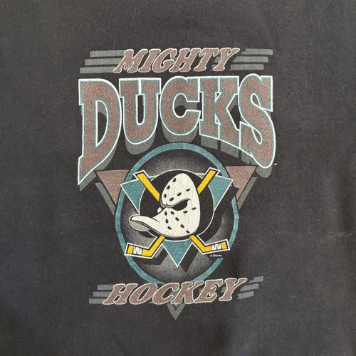 Vintage Youth Salem Sportswear Mighty Ducks Sweatshirt Size Large Hockey Black - Picture 3 of 4