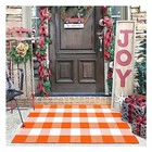 KILOCOCO Buffalo Plaid Rug 2.3'x3.6' Orange Outdoor Rugs for 