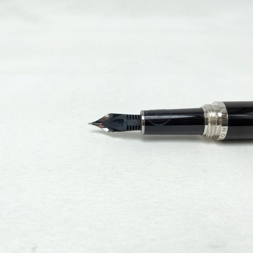 Louis Vuitton Dock Cuir Füllfederhalter schwarz silber gebraucht ohne Tinte gebraucht aus Japan - Bild 13 von 14