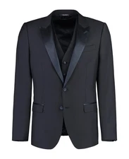 DOLCE & GABBANA Wool Silk MARTINI Three-Piece Suit, Blue, Size 42 R (52 EU) NWI