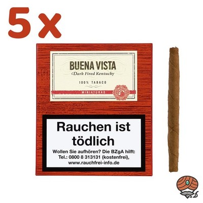 Buena Vista Dark Fired Kentucky Miniaturas Nr. 732 5x 20 Stück, Zigarillos