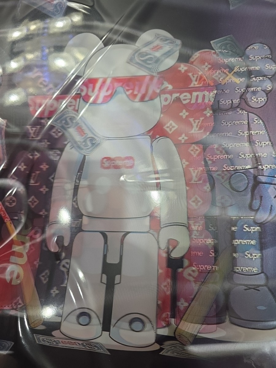 KAWS and Bear Brick with Supreme 3D Lenticular Poster | eBay