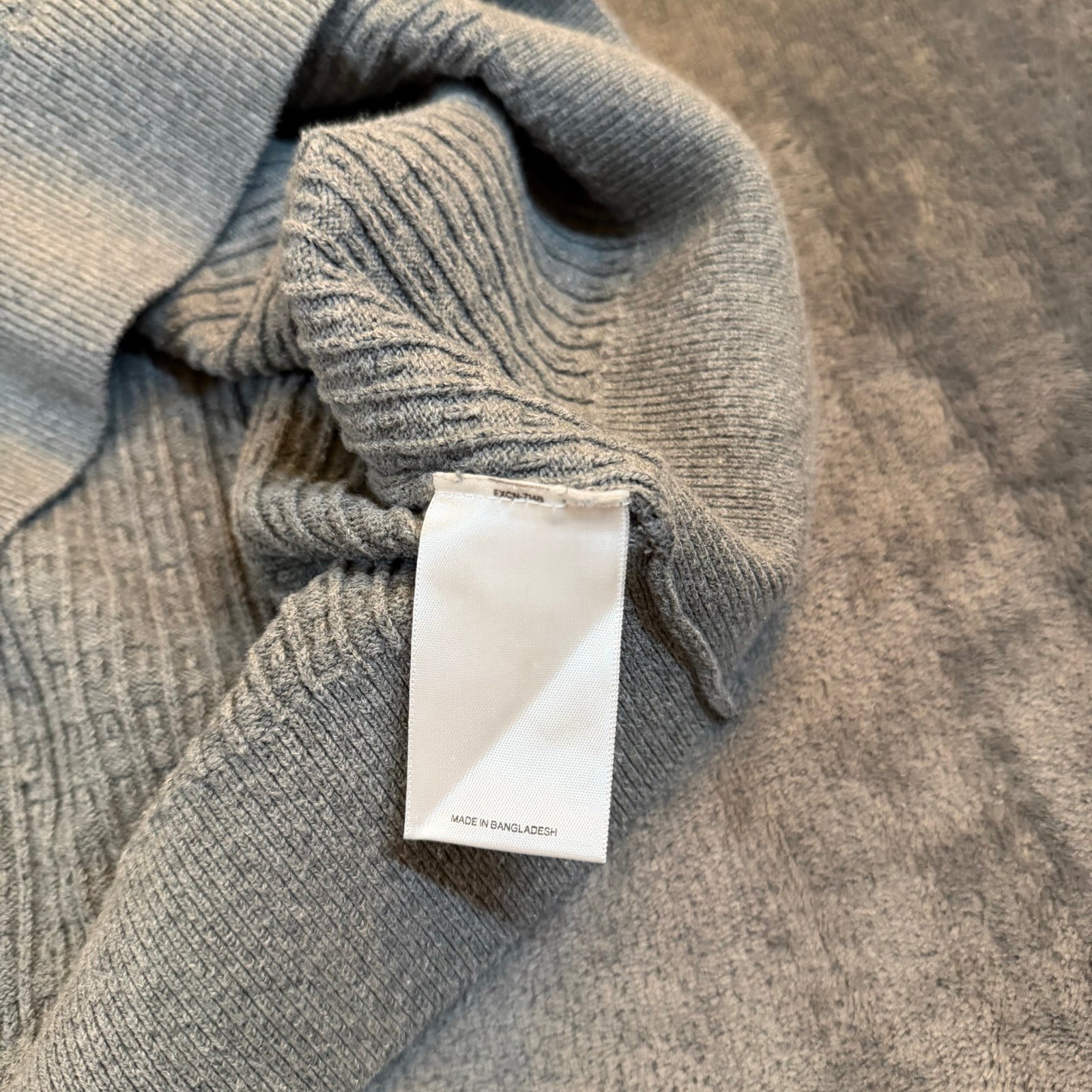 Express Gray Mock Neck Button Pullover Sweater Te… - image 5