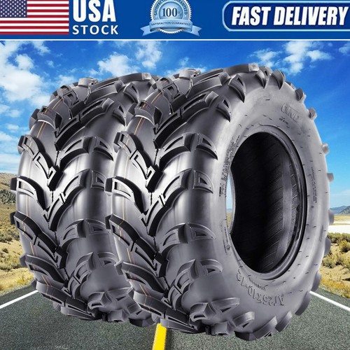 2pack 25x10-12 ATV Tires 6Ply 25x10x12 UTV Tires 25 10 12 All Terrain Heavy Duty