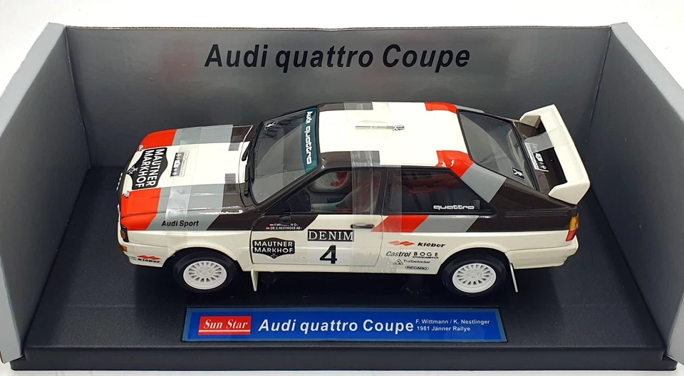 Sun Star escala 1/18 4182 - Audi Quattro cupé 1981 Janner F.Wittmann Foto 4 de 4