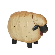 Vintage SUZI SKOGLUND  Farmhouse Sheep With Red Heart Collar Country, Cabin 5 in