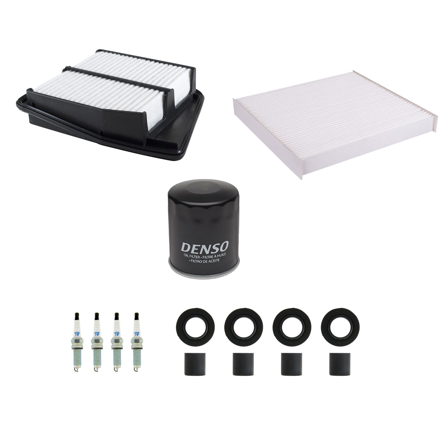 Denso Tune Up Kit NGK 4 Spark Plugs  Boots Kit for Acura TSX 2.4 L4 K24Z3 09-14