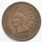 1887 Indian Head Penny Cent Very Fine (VF)
