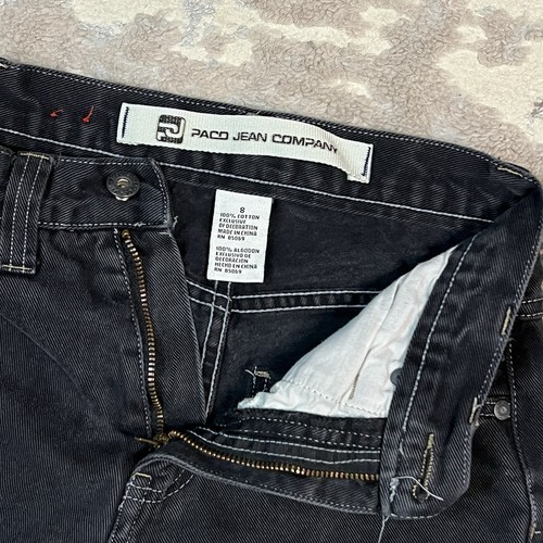 Pantalon de menuisier baggy en jean Deadstock Y2K Paco garçon JEUNESSE taille 8 noir - Photo 4/13