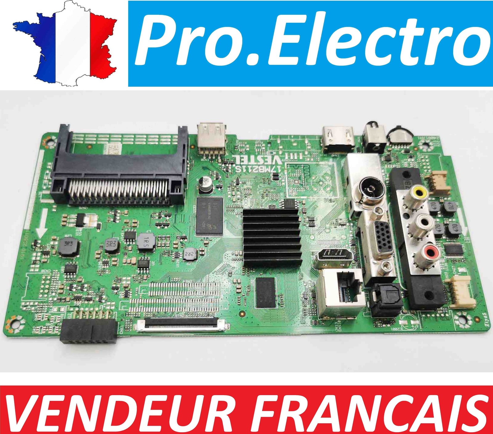 Carte mère TV 17MB211S Vestel 23677912 pour JVC LT-43C700