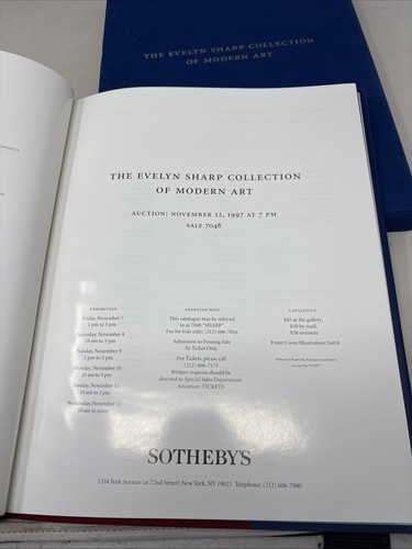 Evelyn Sharp Collection Modern Art: Sotheby's Auction Catalogue in slipcase - Picture 3 of 6