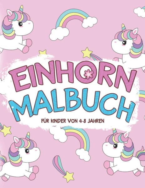 Einhorn Malbuch Kinder 4-8 Jahre - 50 Ausmalbilder, Malbuch EinhöRner-image