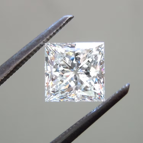 2.00 Carat Natural D Color Elegant Princess Lab Grown Diamond VVS1 Certified - Picture 7 of 12