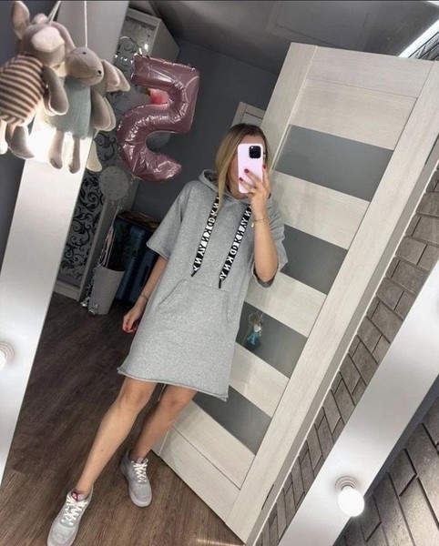 Women DKNY Dress Silver Cotton 40 / L / 48