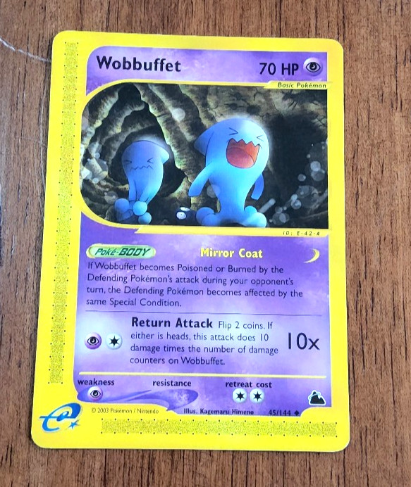 Pokemon TCG Wobbuffet Skyridge e-card series 45/144 uncommon 2003 LP