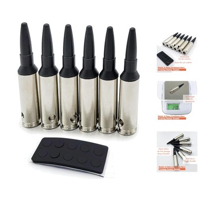 Durable Black Steel Training Rounds with Replaceable Pads - 6.5mm Size
