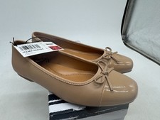 Dolce Vita Moxy Ballet Flats Women's Tan Leather Cap Toe Slip-On Comfort - 6.5