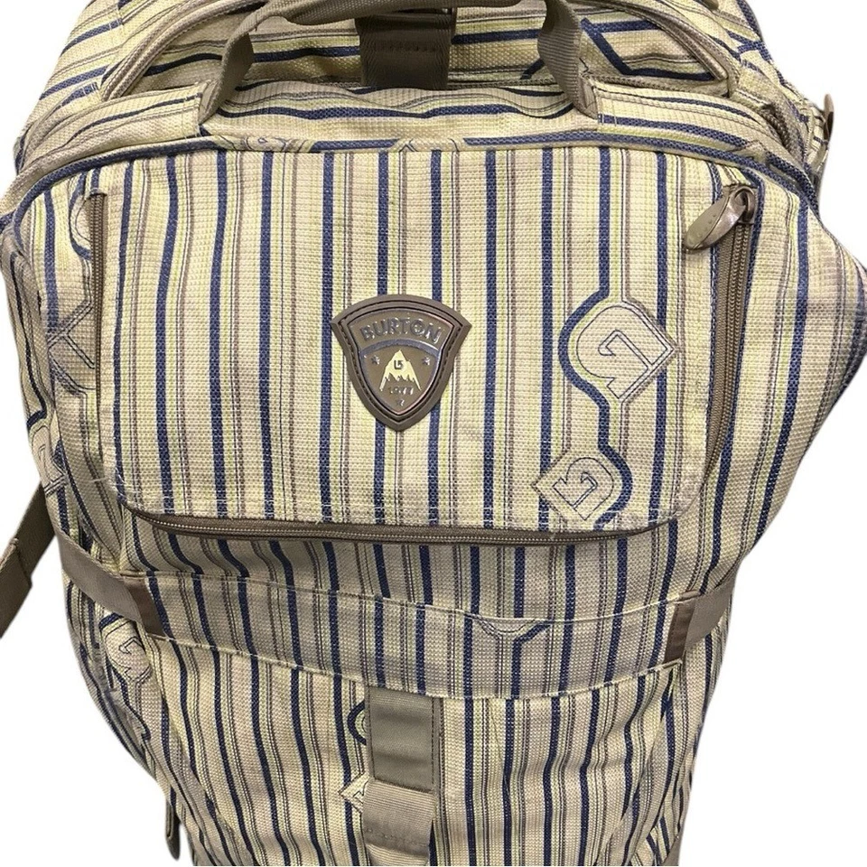 🎒 Bolsa de lona con ruedas Burton Wheelie de doble cubierta — oliva/caqui a rayas Foto 2 de 4