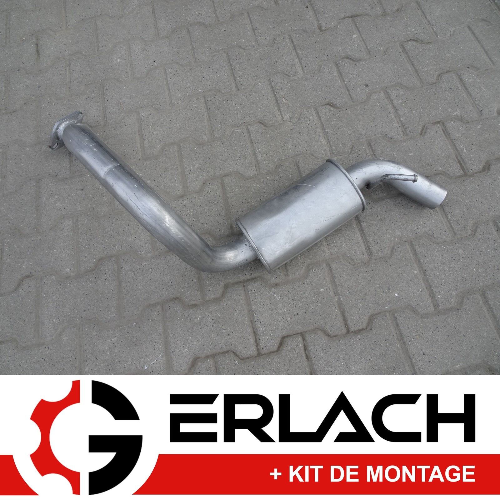 Silencieux arrière 3455 pour Ssangyong Korando 1998-2015, pièce robuste et durable en inox