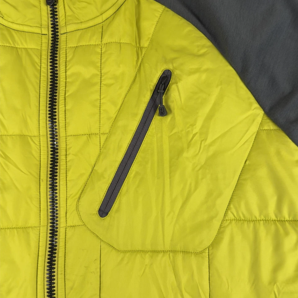 Chaqueta Smartwool Para Hombre XL Gris Amarillo Híbrido Aislado Merino Cremallera Completa SP621 Foto 4 de 4