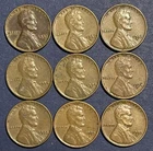 Lincoln Cents. Lot Of 9. 1953, 54, 55 P, D, S. Maybe Fine Or Better Condition