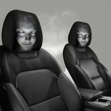 2Pcs Halloween Horror Face Printing Car Headrest Covers Universal Elastic Car Se