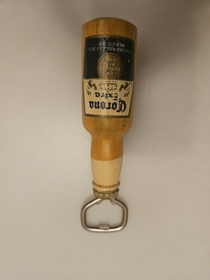 Corona Extra Beer Bottle Opener Wood And Steel