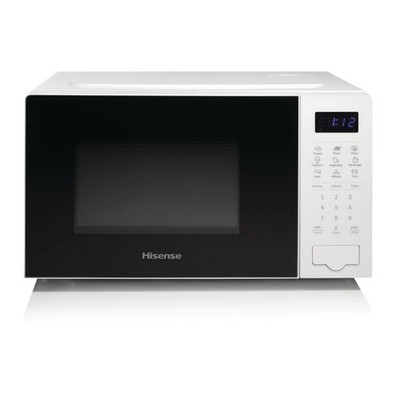 Hisense Digitale Solo Mikrowelle 700 W 20 L Weiß Automatisches Auftauen H20MOWS4UK