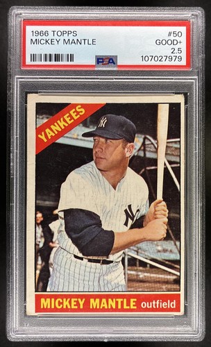 1966 Topps #50 Mickey Mantle PSA 2.5