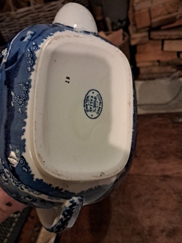 VINTAGE COPELAND SPODE'S ITALIANO 2 PINTE TEIERA TIMBRO BLU - Foto 9 di 12