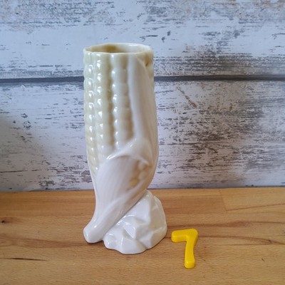  Belleek Irland Porzellan Maiskolben Vase 6'' Glanzgeschirr 1980-1993 
