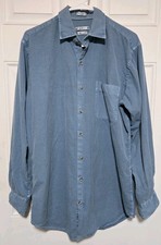 Peter Millar Mountainside Collection Cotton Silk Blend Long Sleeve Shirt Size M