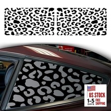 Rear Quarter Window Decal for Car SUV Trucks, Universal Matte Leopard Cheetah