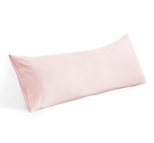 Body Pillow Cover 20x60 Blush Pink 600 TC 100 Egyptian Cotton Soft, Breath...