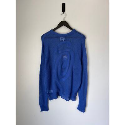 トップス stussy 23ss loose knit sweater Stüssy: Men's S Loose Knit Sweater (Blue) | DSMNY E-SHOP