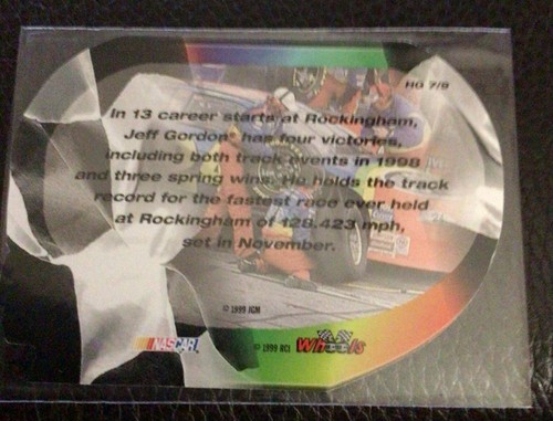 1999 Wheels High Groove Jeff Gordon #HG7 - Picture 2 of 2