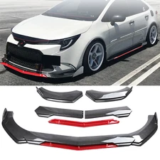 For Corolla SE LE Front Bumper Lip Splitter Spoiler Carbon Fiber Red