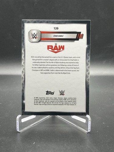 Chad Gable 2025 Topps Chrome WWE Base #120 - Picture 2 of 2