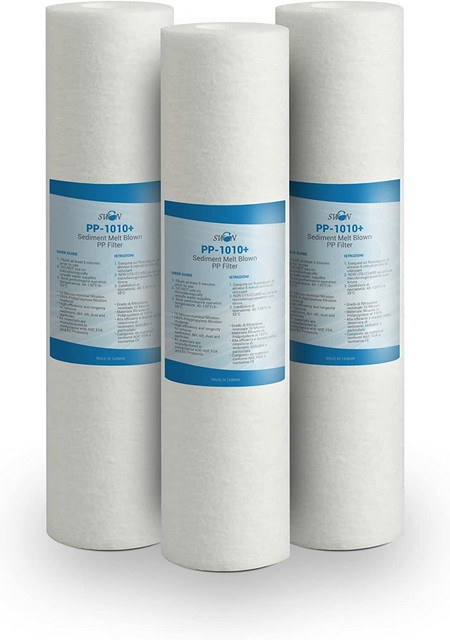 Filtro Sedimenti Cartuccia ricambio 10 pollici 10 Micron depuratore acqua 3 PZ Filtro Sedimenti Cartuccia ricambio 10 pollici 10 Micron depuratore acqua 3 PZ