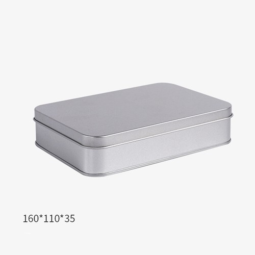 Tin Boxes Small Metal Storage Box Silver Jewelry Keys Coins Metal Box Tin 1PC - Picture 10 of 13