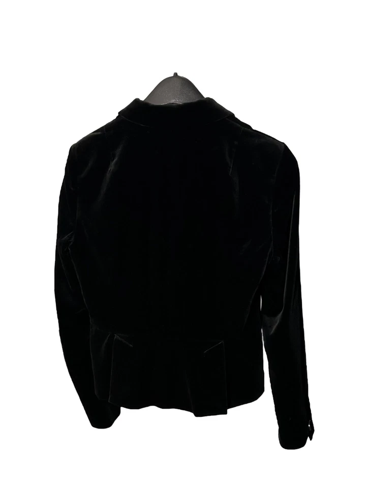 Blazer BANANA REPUBLIC Mujer (6) Terciopelo Negro 100% Algodón + Suéter CK Bonus Foto 2 de 4