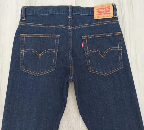 Levis 502 Big Boys/Youth Regular Taper Dark Blue Jean Sz 16REG(Actual W29×L30.5) - Picture 4 of 11