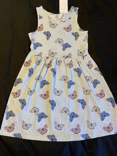H&M girls size 5x-6dress cotton jersey knit Butterfly 🦋🦋#89 - Picture 6 of 8